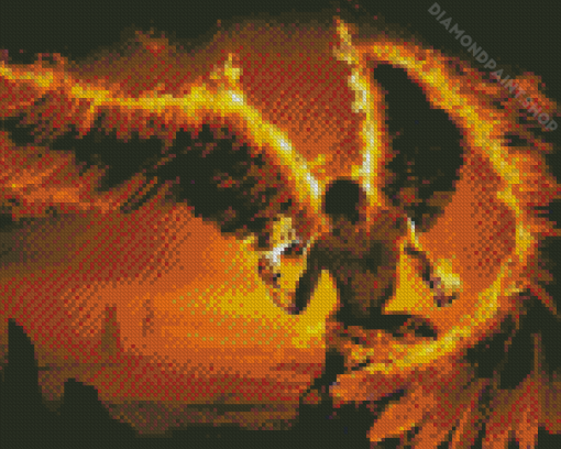 Fire Male Angel Diamond Painting