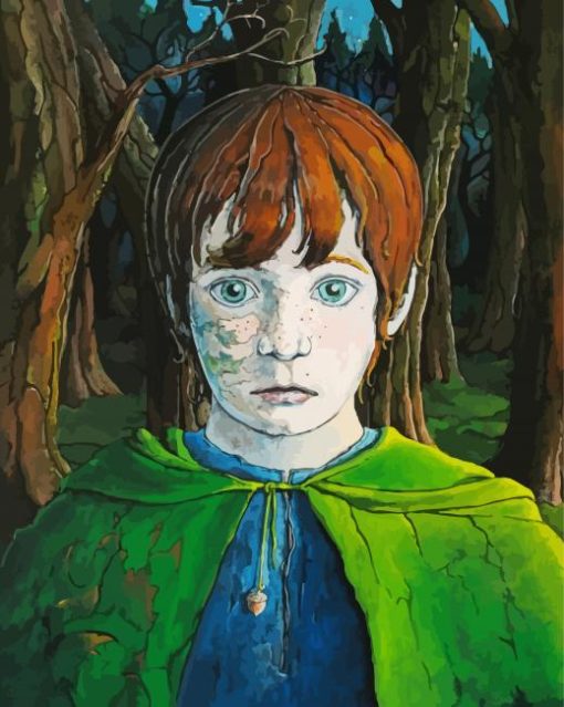 Forest Boy Illustration Art Diamond Paintings