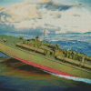 Green Patrol Torpedo Boat Pt 109 Diamond Paintings