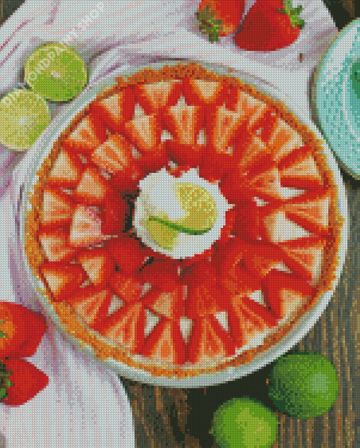 Lemon And Strawberry Pie Diamond Painting