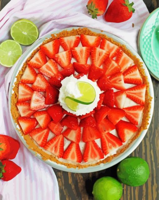 Lemon And Strawberry Pie Diamond Painting