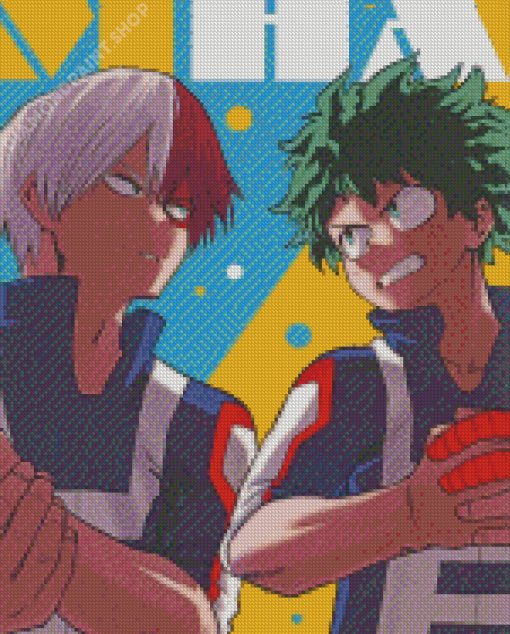 Midoriya Todoroki And Deku Anime Diamond Paintings