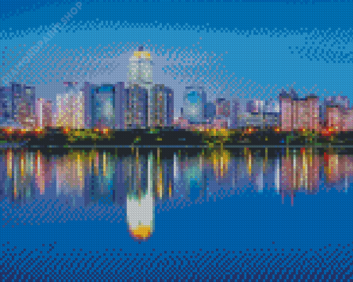 Nanning City Reflection Diamond Painting