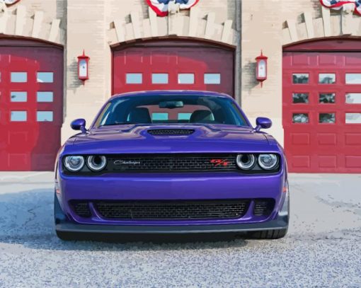 Purple Dodge Challenger Scat Diamond Paintings