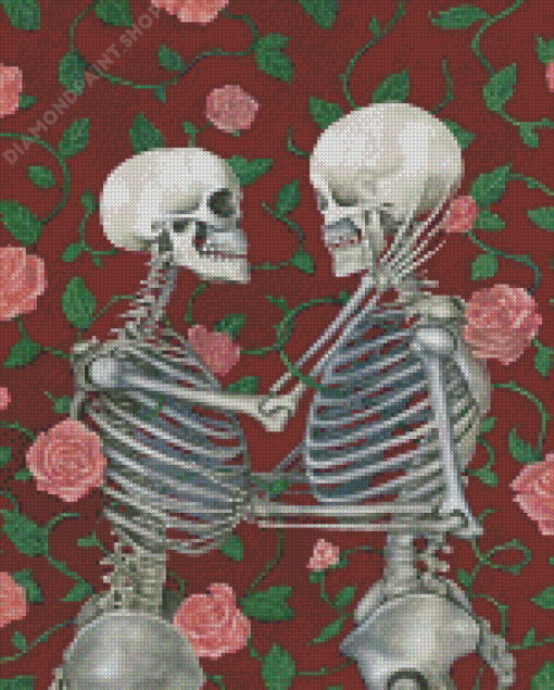 Romance Love Skeletons Diamond Paintings