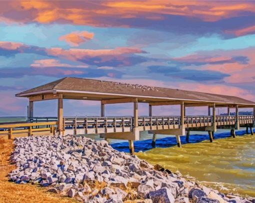 St Simons Island Pier Diamond Paintings