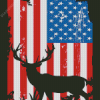 Usa Flag Deer Diamond Paintings