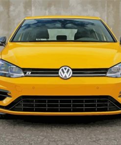 Yellow Volkswagen Golf R Diamond Paintings