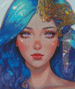 Aquarius Girl sign Diamond Painting