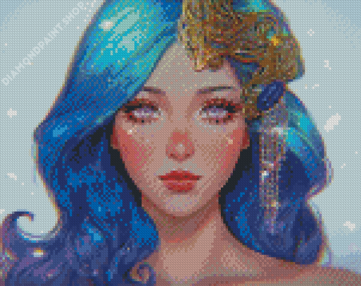 Aquarius Girl sign Diamond Painting