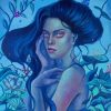 Blue Girl Art Diamond Painting