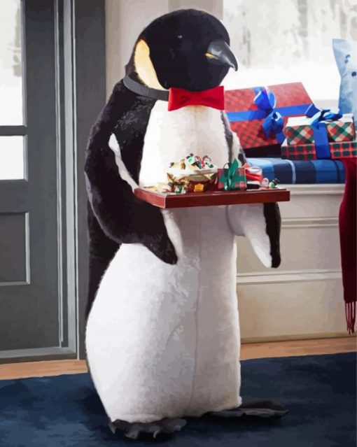 Butler Christmas Penguin Diamond Painting