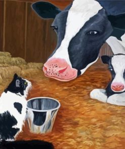 Cow Cat Diamond Painting