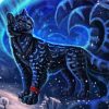 Fantasy Blue Black Cat Diamond Painting