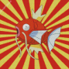 Illustration Magikarp Pokemon Diamond Painting