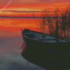 Lake Balaton Boat Sunset Diamond Painting