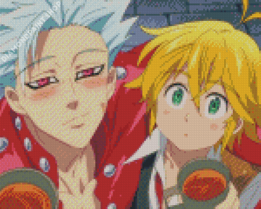 Ban And Meliodas Anime Characters Diamond Painting