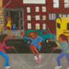 Black Children Jumping Rope Diamond Painting