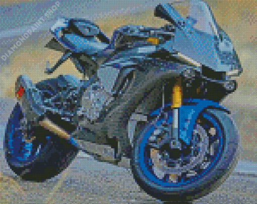 Black Sport Bike Diamond Painting