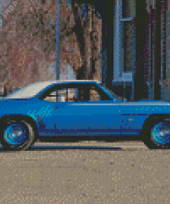 Blue 69 Camaro Diamond Painting