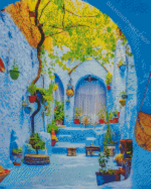 Blue City Chefchaouen Diamond Painting