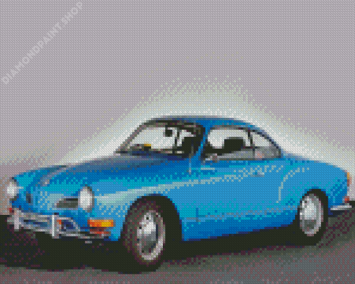 Blue Karmann Ghia Diamond Painting