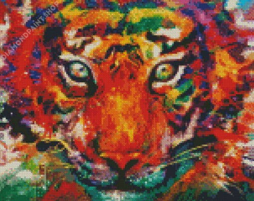 Colorful Tiger Look Diamond Painting