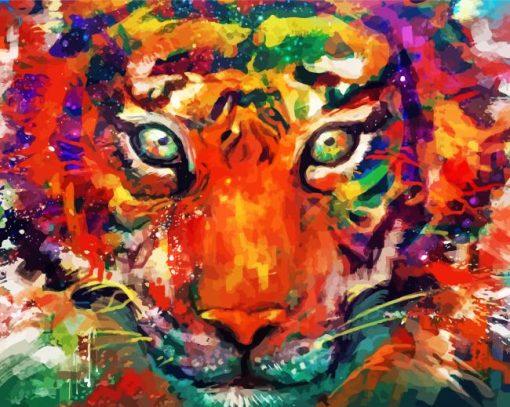 Colorful Tiger Look Diamond Painting