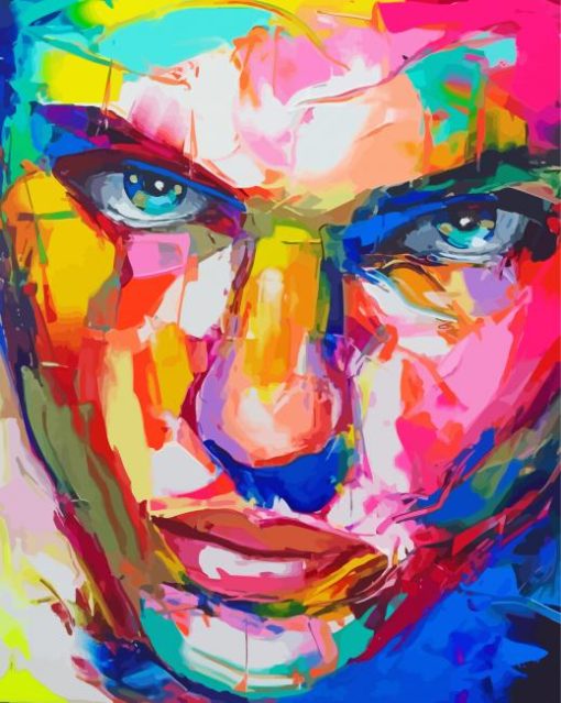 Colorful Abstract Male Face Diamond Painting