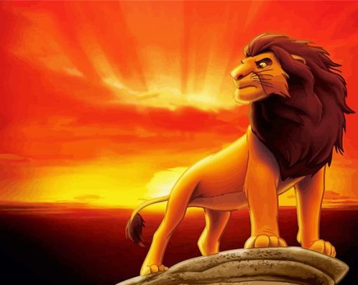 Disney Lion Sunset Diamond Painting