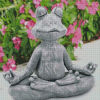 Grey Yoga Frog Diamond Painting