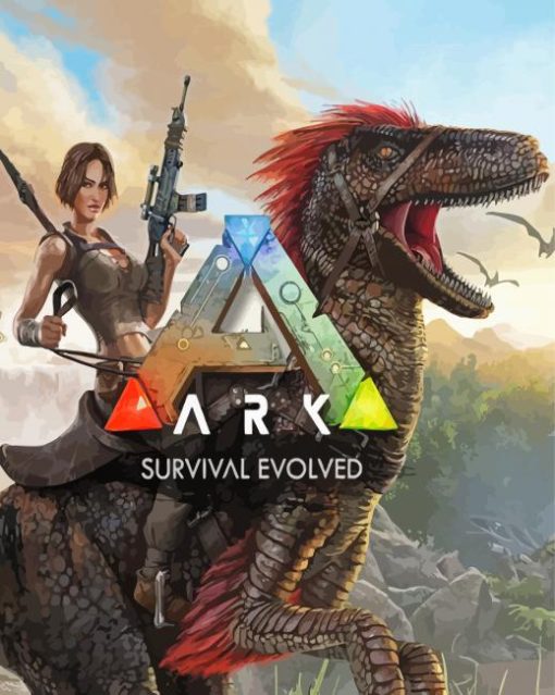 Ark-Survival Evolved Video Game Poster Diamond Painting