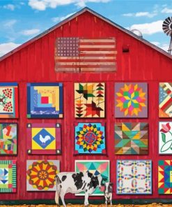 Barn With Quilts Diamond Painting