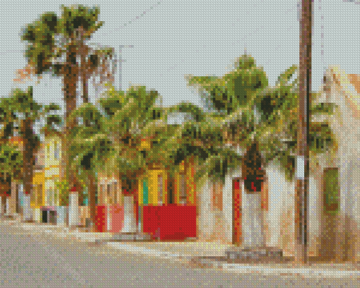 Cape Verde Buildings Diamond Painting