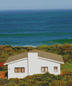 Fisherman Cottage With Seascape Diamond Painting