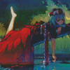 Girl Anime Under Tree Diamond Painting