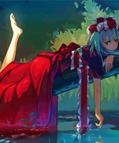 Girl Anime Under Tree Diamond Painting