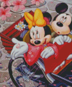 Mickey And Minnie In Japan Diamond Painting