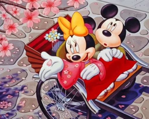 Mickey And Minnie In Japan Diamond Painting