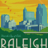 Raleigh North Carolina Poster Diamond Painting