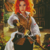 Redhead Sword Diamond Painting