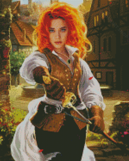 Redhead Sword Diamond Painting