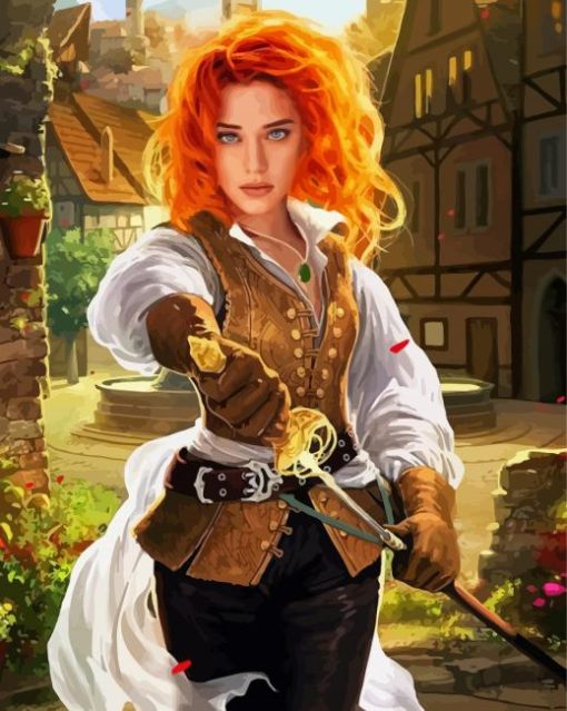 Redhead Sword Diamond Painting