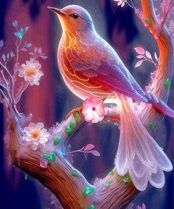 Aesthetic Floral Bird Diamond Painting