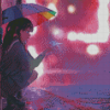 Anime Girl With Rain Diamond Painting