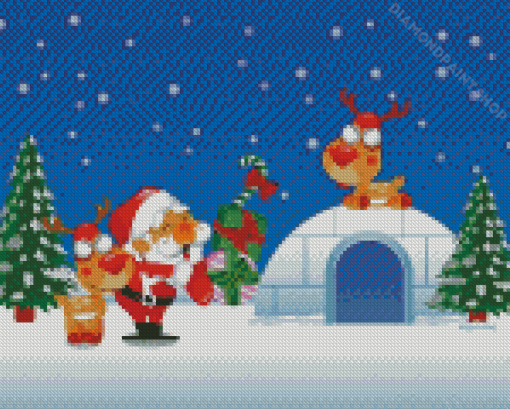 Cute Christmas Cartoon Diamond Painting