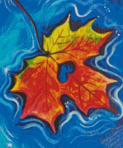 Maple Heart In The Rain Diamond Painting