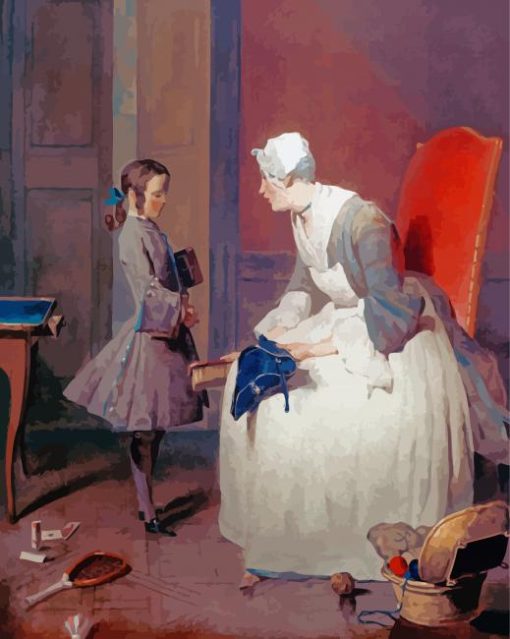 Mom And Daughter Jean Simeon Chardin Diamond Painting