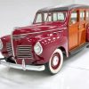 Red Vintage Woody Car Diamond Painting