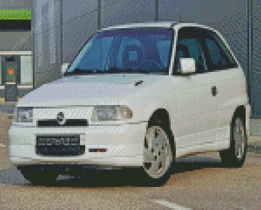 White Astra Gsi Car Diamond Painting